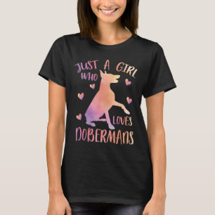 Nur ein Mädchen, das Dobermans Liebe 11 T-Shirt