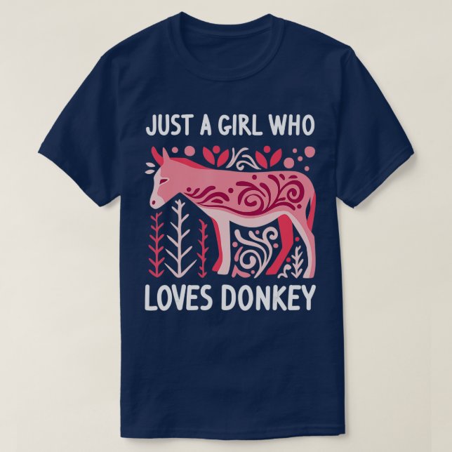 Nur ein Mädchen, das Donkey Funny Farm Anim Lieben T-Shirt (Design vorne)