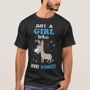 Nur ein Mädchen, das Donkeys Donkey Lieben T-Shirt