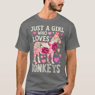 Nur ein Mädchen, das Donkeys Funny Donkey Lieben T-Shirt