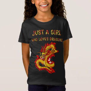 Nur ein Mädchen, das Drachen Liebe, niedliches Dr T-Shirt