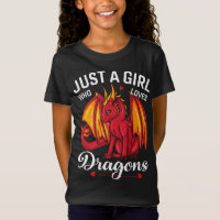 Nur ein Mädchen, das Drachen Liebe, niedliches Dra