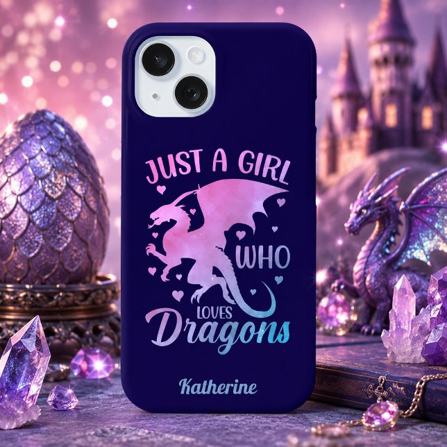 Nur ein Mädchen, das Drachen liebt - Fantasy-Drach Case-Mate iPhone Hülle (Von Creator hochgeladen)