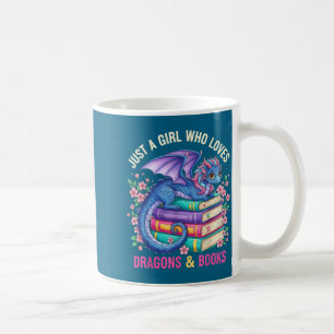 Nur ein Mädchen, das Drachen und Bücher liebt, Dra Kaffeetasse