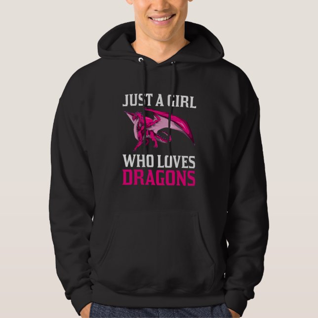 Nur ein Mädchen, das Dragon Liebe Hoodie (Vorderseite)