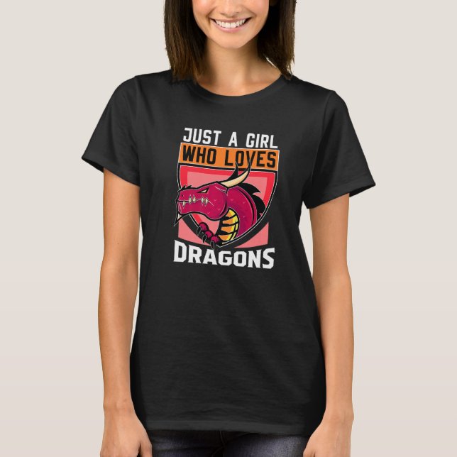 Nur ein Mädchen, das Dragons Dragon Girl Dragon Li T-Shirt (Vorderseite)
