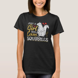 Nur ein Mädchen, das Eichhörnchen Liebe, Niedliche T-Shirt