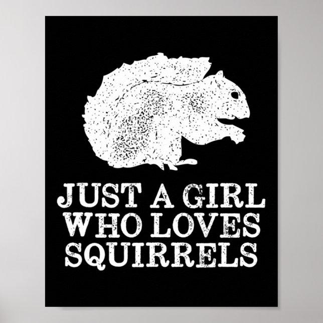 Nur ein Mädchen, das Eichhörnchen Liebe Poster (Vorne)