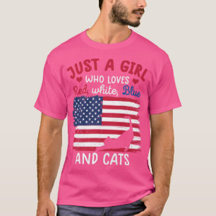 nur ein Mädchen, das ein Shirt für eine rote, blau