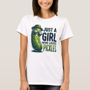 Nur ein Mädchen, das eingelegte Gurken liebt, cool T-Shirt