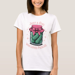 Nur ein Mädchen, das eingelegte Gurken liebt – Lus T-Shirt