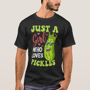 Nur ein Mädchen, das eingelegte Gurken liebt - veg T-Shirt