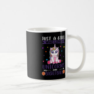 Nur ein Mädchen, das Einhorn und Basketball Liebe Kaffeetasse