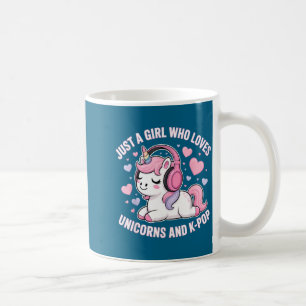 Nur ein Mädchen, das Einhörner und K-Pop-Mädchen K Kaffeetasse