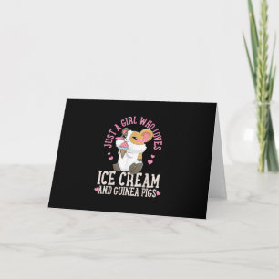 Nur ein Mädchen, das Eis und Guinea Liebe Karte