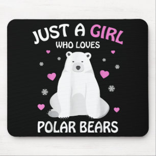 Nur ein Mädchen, das Eisbären Liebe, Girls Polar B Mousepad