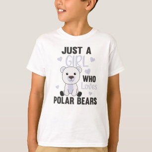 Nur ein Mädchen, das Eisbären Liebe - Niedlicher P T-Shirt