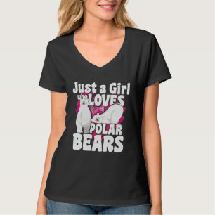 Nur ein Mädchen, das Eisbären liebt T-Shirt