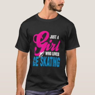 Nur ein Mädchen, das Eislaufen liebt, Vintage-Gesc T-Shirt