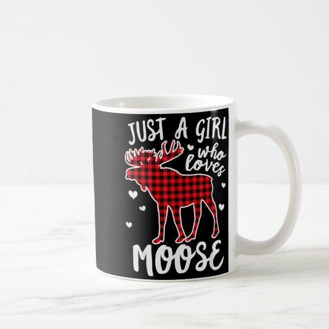 Nur ein Mädchen, das Elch-Büffel-Karo-Christel lie Kaffeetasse (Rechts)