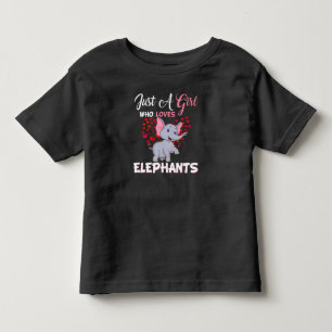 Nur ein Mädchen, das Elefanten Liebe Kleinkind T-shirt