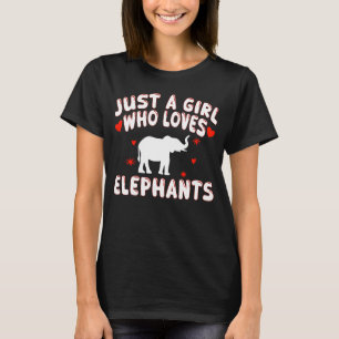 Nur ein Mädchen, das Elefanten Liebe, Niedlich Ele T-Shirt