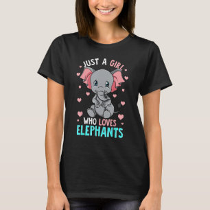 Nur ein Mädchen, das Elefanten Liebe Shirt Elephan