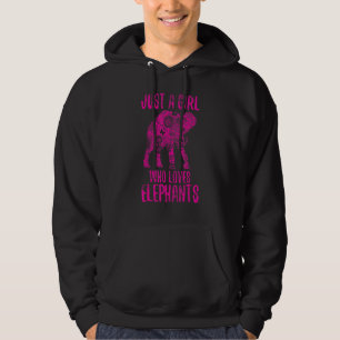 Nur ein Mädchen, das Elefanten Liebe Vintag 1 Hoodie
