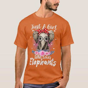 Nur ein Mädchen, das Elefanten Lieben Funny Elepha T-Shirt