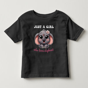 Nur ein Mädchen, das Elefanten Niedlichen Elefante Kleinkind T-shirt