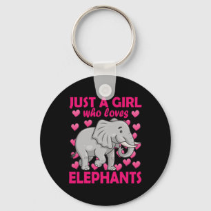 Nur ein Mädchen, das Elefanten Zoo Elephant Liebe Schlüsselanhänger