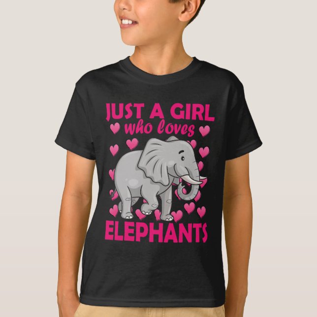 Nur ein Mädchen, das Elefanten Zoo Elephant Liebe T-Shirt (Vorderseite)