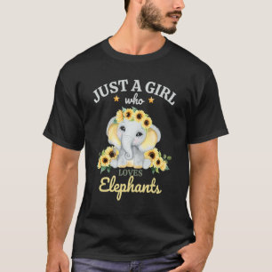 Nur ein Mädchen, das Elephant Watercolor Sunflove T-Shirt