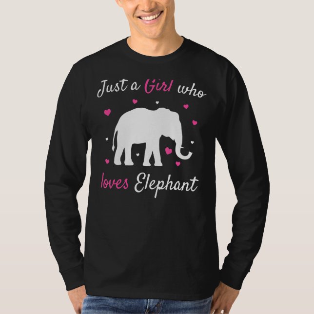 Nur ein Mädchen, das Elephant Zoo Animal Safari Li T-Shirt (Vorderseite)