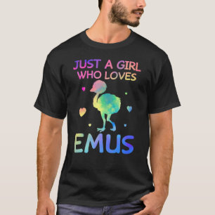 Nur ein Mädchen, das Emus Funny Emu Bird Liebe Lov T-Shirt