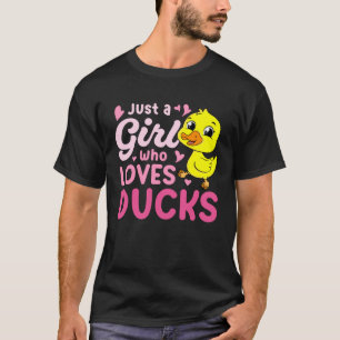 Nur ein Mädchen, das Enten-Ernte-Landwirtschaft-Sc T-Shirt