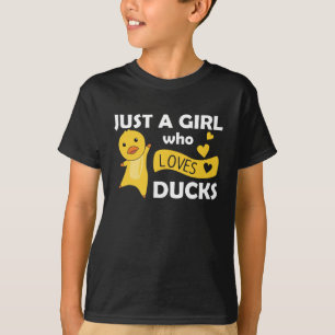 Nur ein Mädchen, das Enten Liebe - Niedliche Tiere T-Shirt