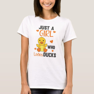 Nur ein Mädchen, das Enten Liebe - Niedliche Tiere T-Shirt