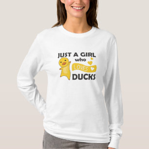 Nur ein Mädchen, das Enten Liebe - Niedliche Tiere T-Shirt