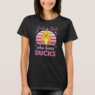 Nur ein Mädchen, das Enten Liebe - Niedliche Tiere T-Shirt