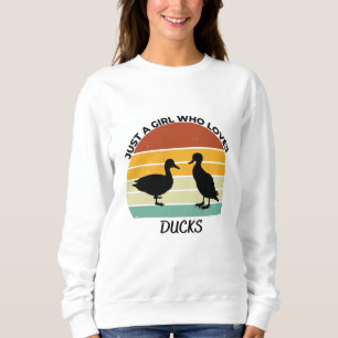 Nur ein Mädchen, das Enten Liebe Sweatshirt