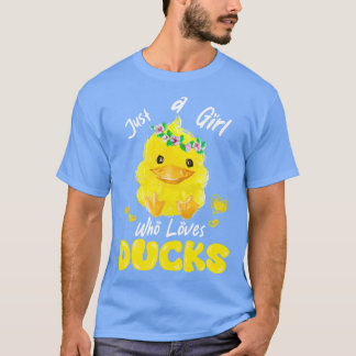 Nur ein Mädchen, das Enten Lieben T-Shirt