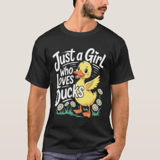 Nur ein Mädchen das Enten liebt T-Shirt