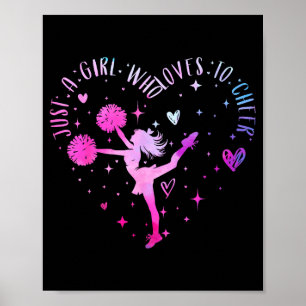 Nur ein Mädchen, das es liebt zu jubeln Cheerleade Poster