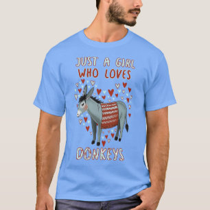 Nur ein Mädchen, das Esel liebt 1 T-Shirt