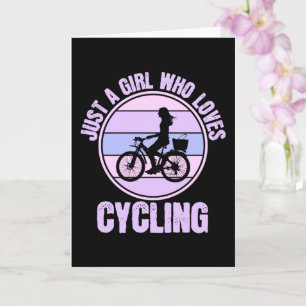 Nur ein Mädchen, das Fahrrad-Lieben macht Karte