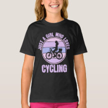 Nur ein Mädchen, das Fahrrad-Lieben macht