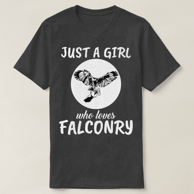 Nur ein Mädchen, das Falconry Lieben T-Shirt (Design vorne)