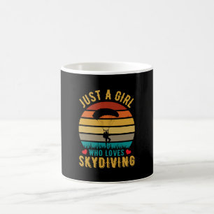 nur ein Mädchen, das Fallschirmspringen liebt Kaffeetasse