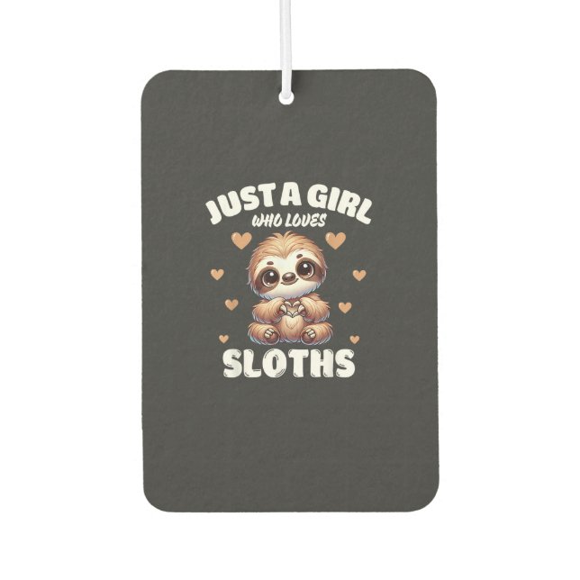 Nur ein Mädchen, das Faultiere liebt, süße Faultie Autolufterfrischer (Vorderseite)